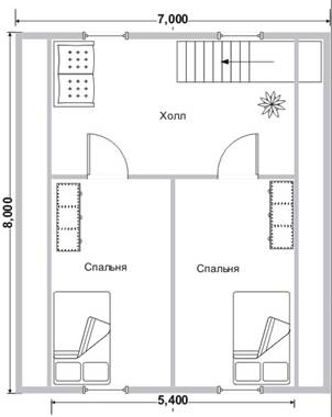 Проект каркасного дома 9 на 7
