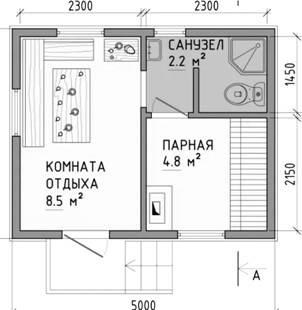 Проект каркасной бани