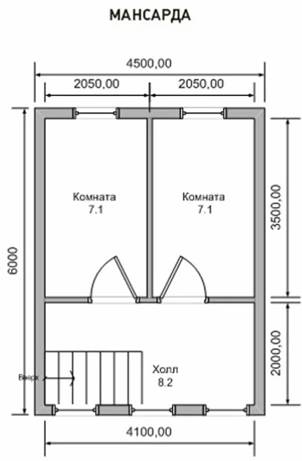 Проект 2 этажного каркасного дома