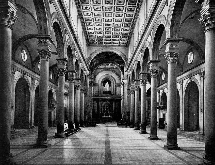 Брунеллески. Церковь Сан Лоренцо Флоренция