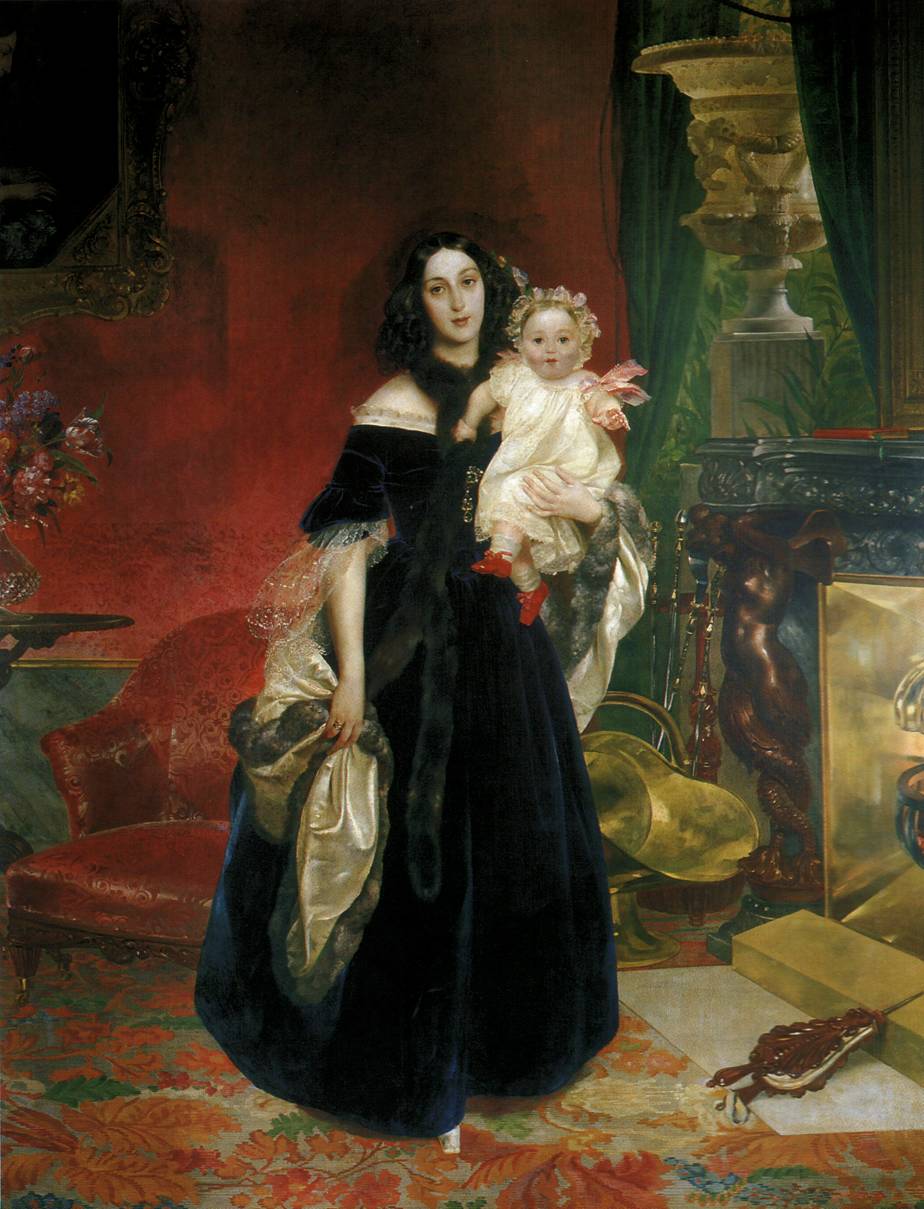 Портрет Марии Аркадьевны Бек с дочерью Марией Ивановной Бек