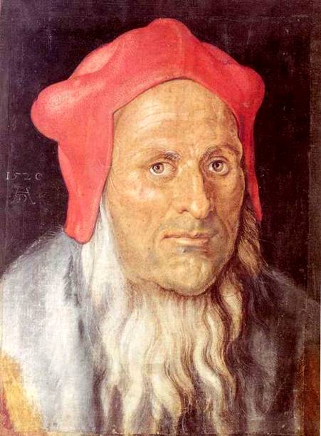 Портрет бородатого мужчины в красной шапке
