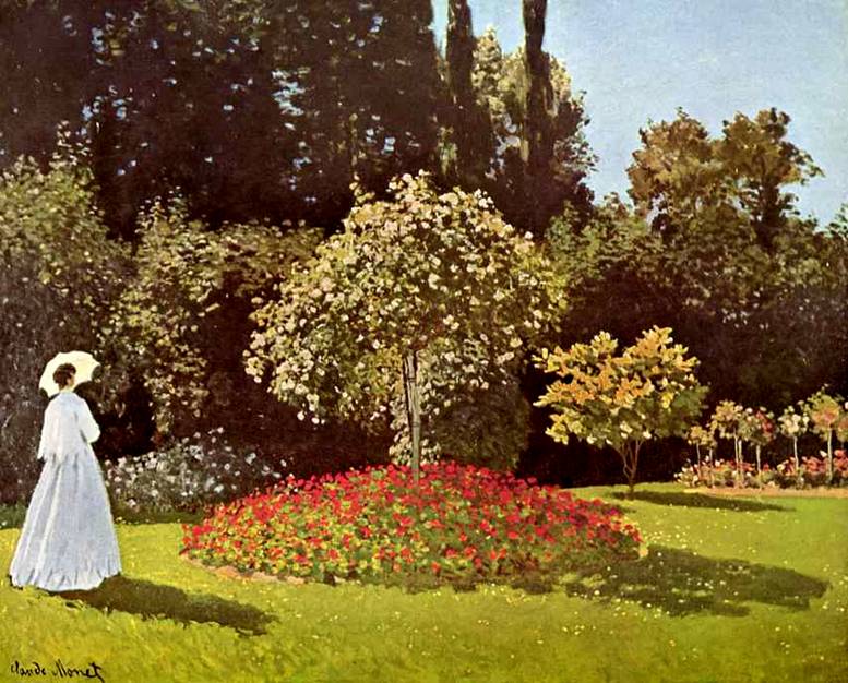 картина Дама в саду