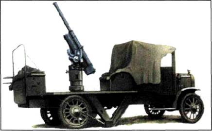 Первая передвижная противоаэропланная пушка конструкции Лендера
