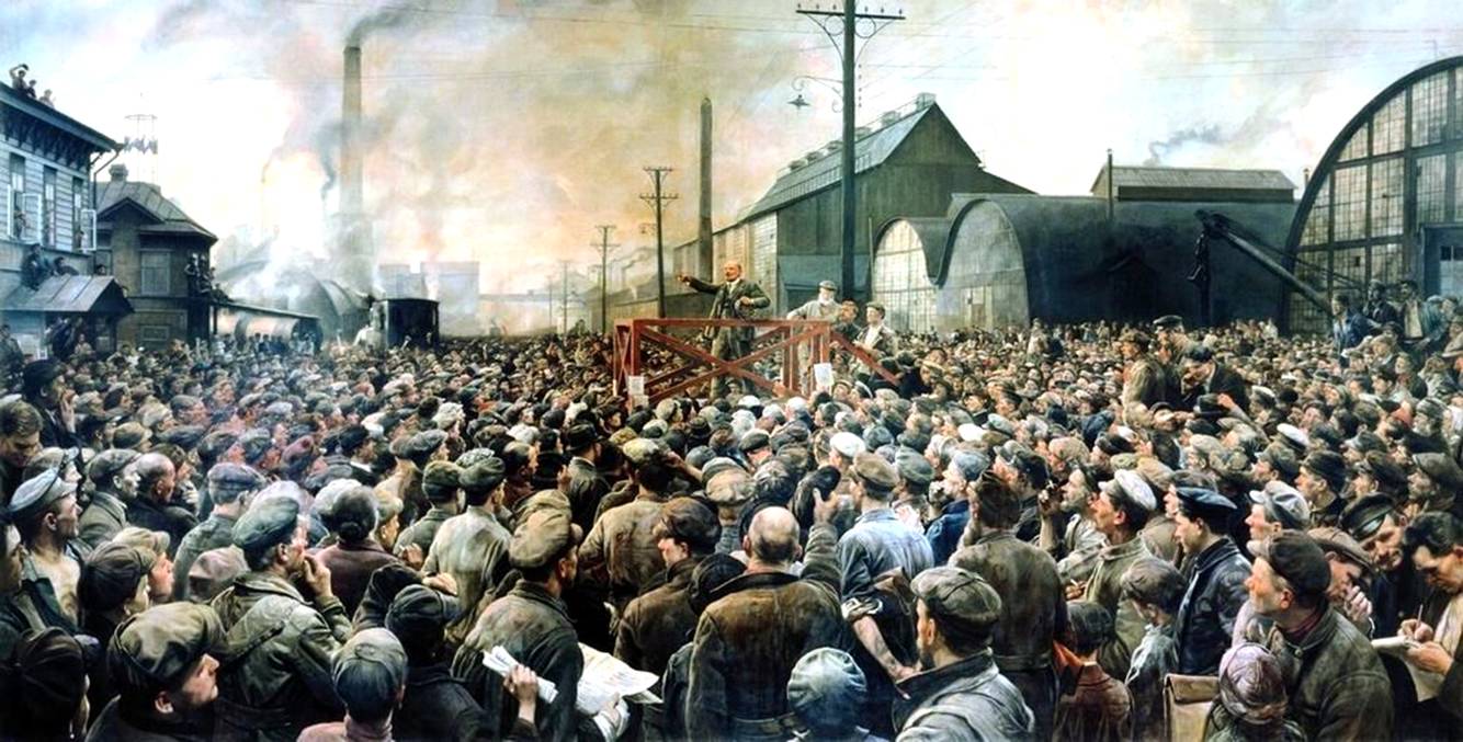 Выступление Ленина перед рабочими Путиловского завода