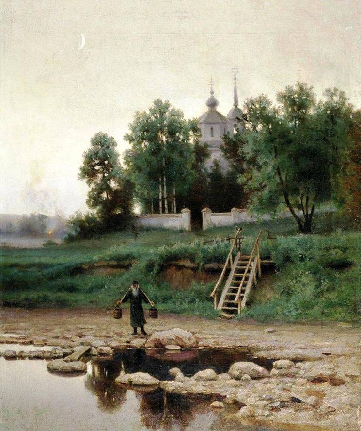 Русские художники второй половины 19 века. У монастыря