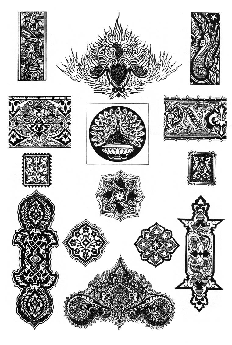 персидские узоры и орнаменты