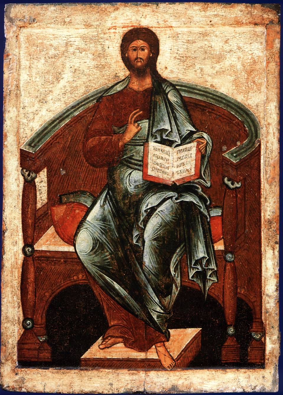 Тверская икона Спас на престоле. 16 век