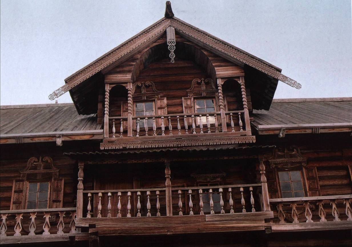 Дом Ошевнева – фрагмент веранды. 1876 год. Деревня Ошевнево
